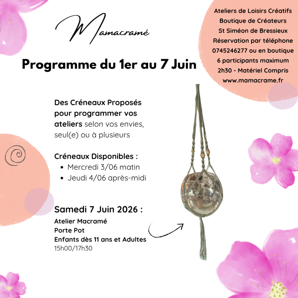 Mamacramé_Ateliers S23 2026