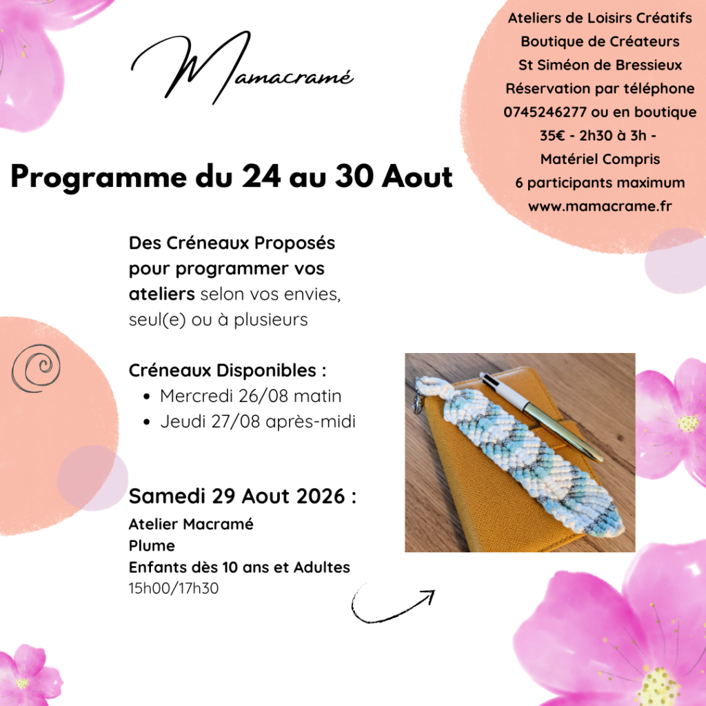 Mamacramé_Ateliers S35 2026