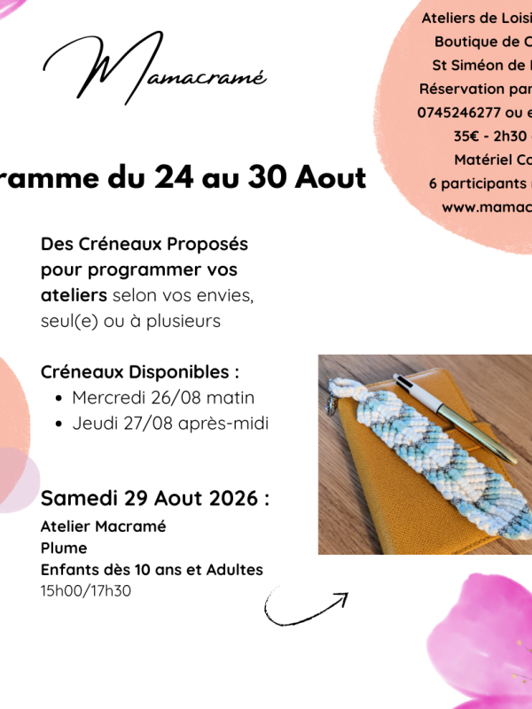 Mamacramé_Ateliers S35 2026